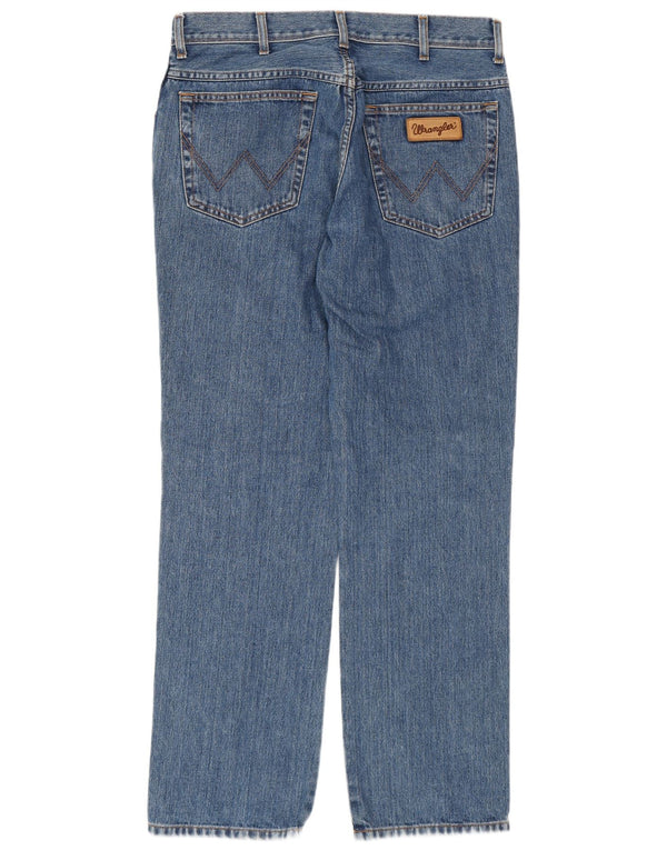 WRANGLER Muške Texas Straight Jeans W34 L32 Plavi pamuk