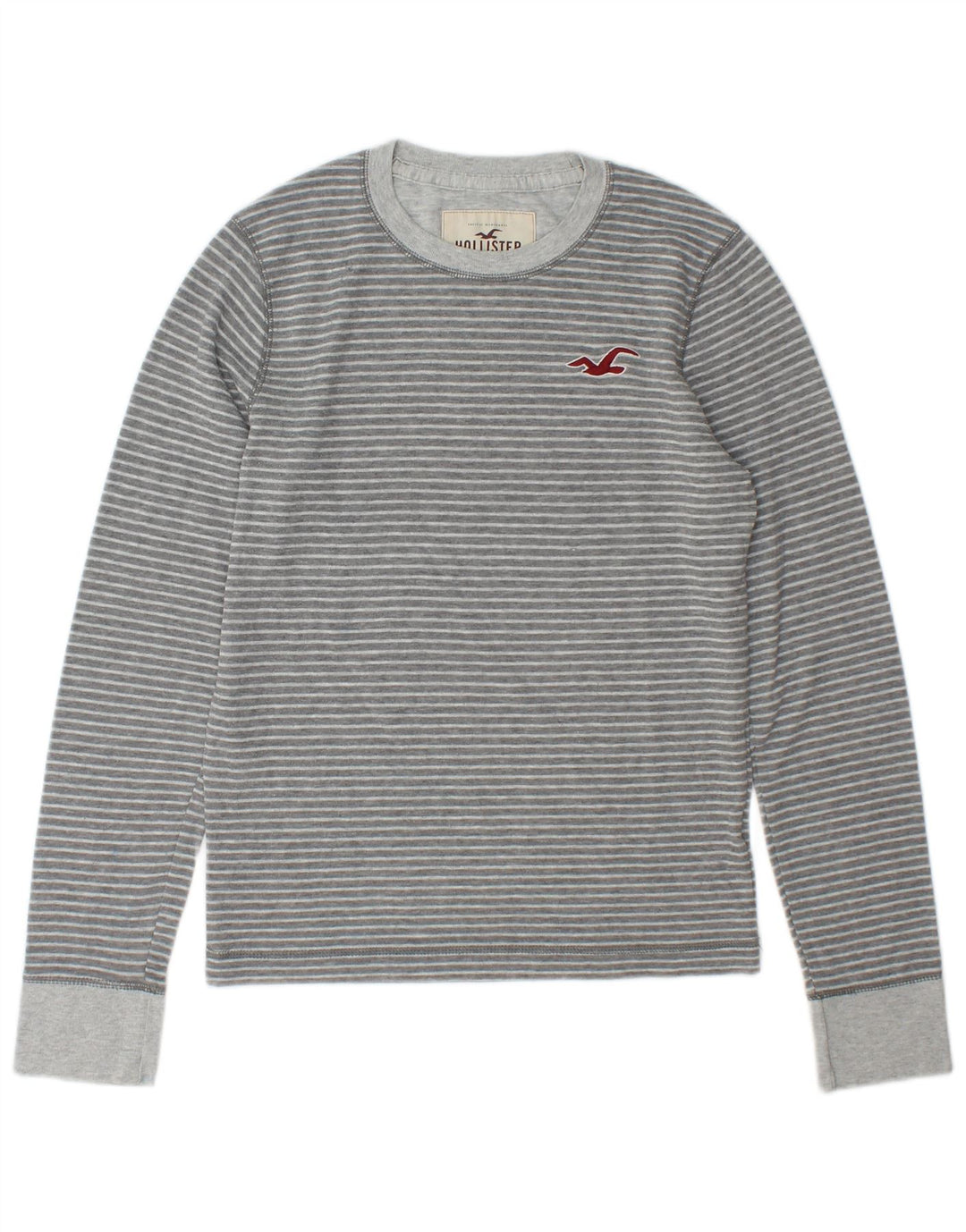 Hollister muška majica dugih rukava na male sive pruge