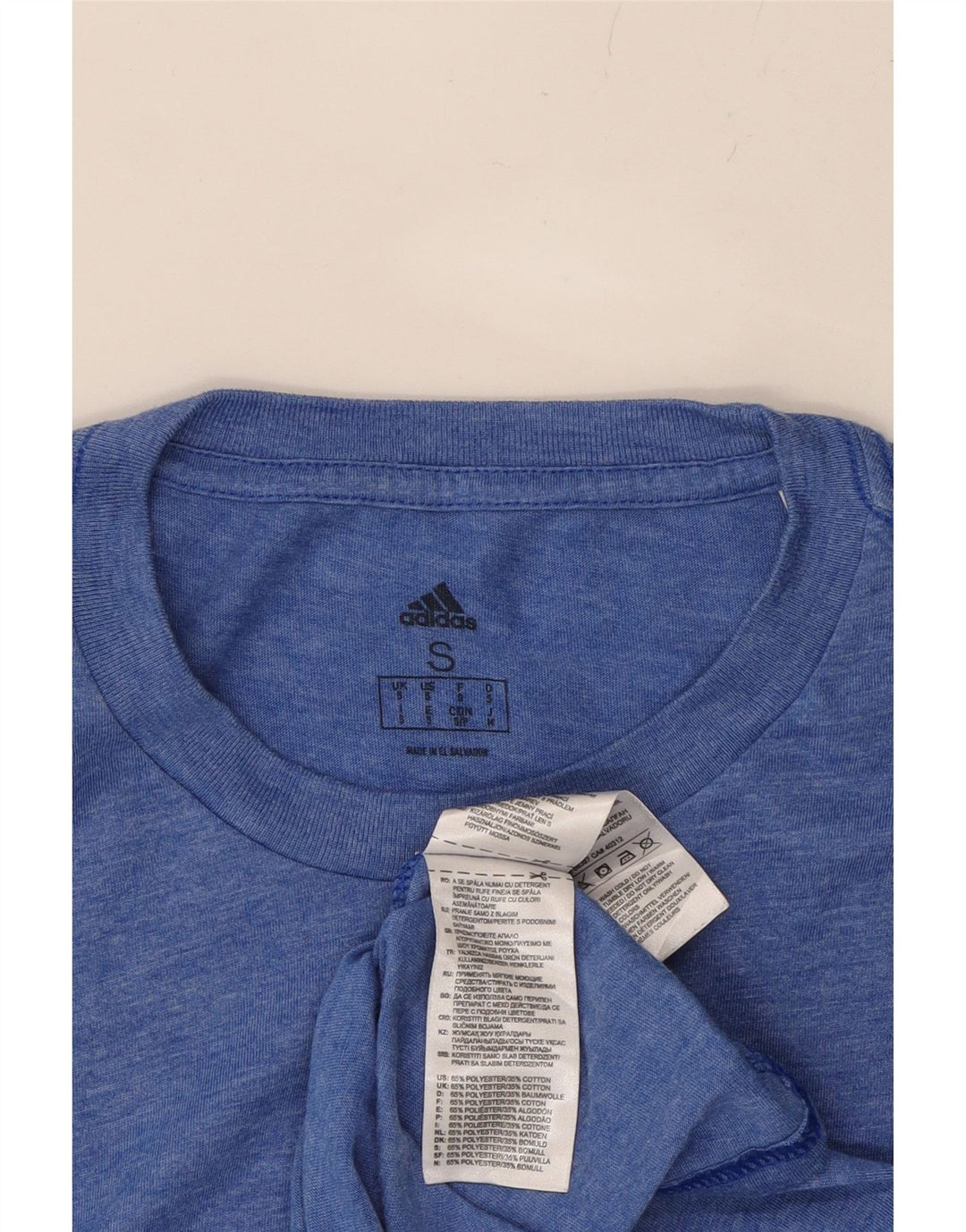 ADIDAS Mens T-Shirt Top Small Blue Cotton Vintage Adidas and Second-Hand Adidas from Messina Hembry 
