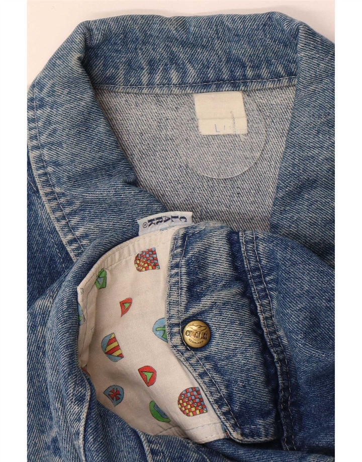 CLARK muška traper jakna UK 40 Large Blue Patchwork