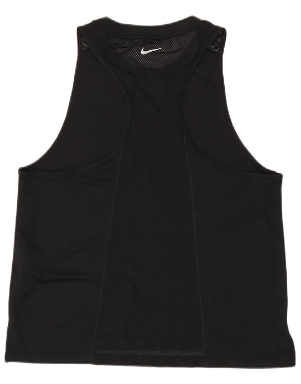 Nike Ženski Dri Fit Vest Top UK 14 Veliki crni poliester