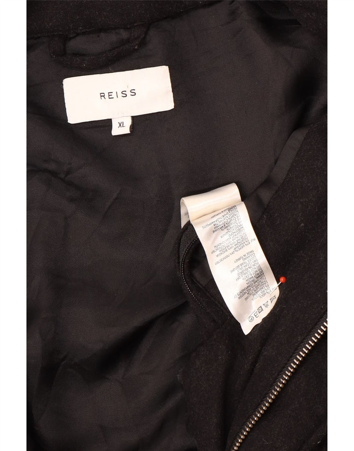 Reiss muška podstavljena jakna UK 42 XL crna vuna