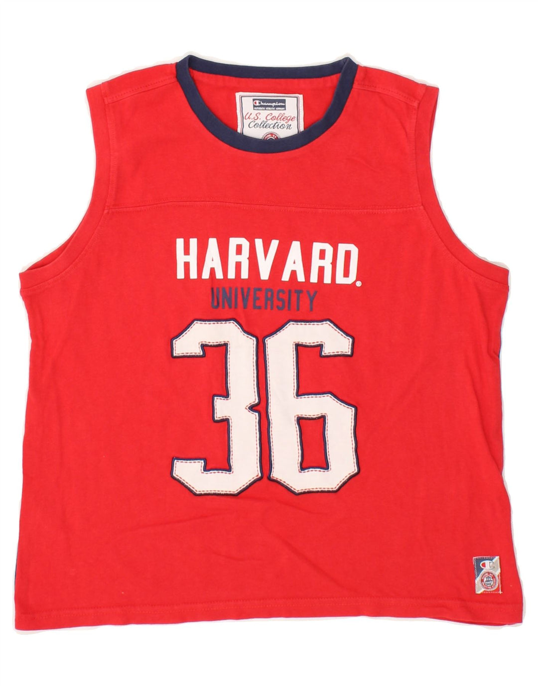 CHAMPION Boys Graphic Vest Top 9-10 Years Medium Red Cotton Vintage Champion and Second-Hand Champion from Messina Hembry 