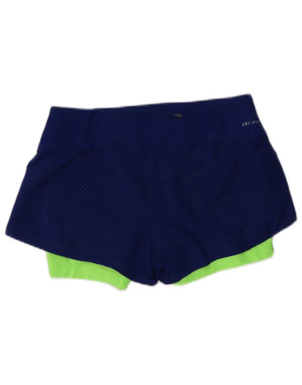 Nike ženske Dri Fit sportske kratke hlače UK 10 male tamnoplave boje