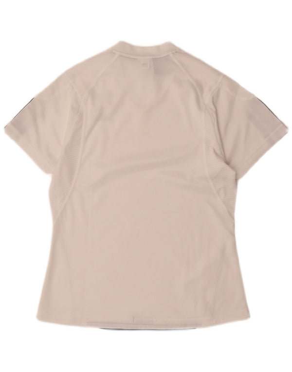 ADIDAS Ženska Climacool majica kratkih rukava UK 12 Srednje bijeli poliester