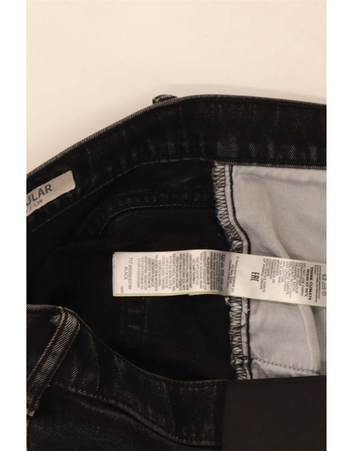 Marks & Spencer muške ravne traperice W36 L27 crni pamuk
