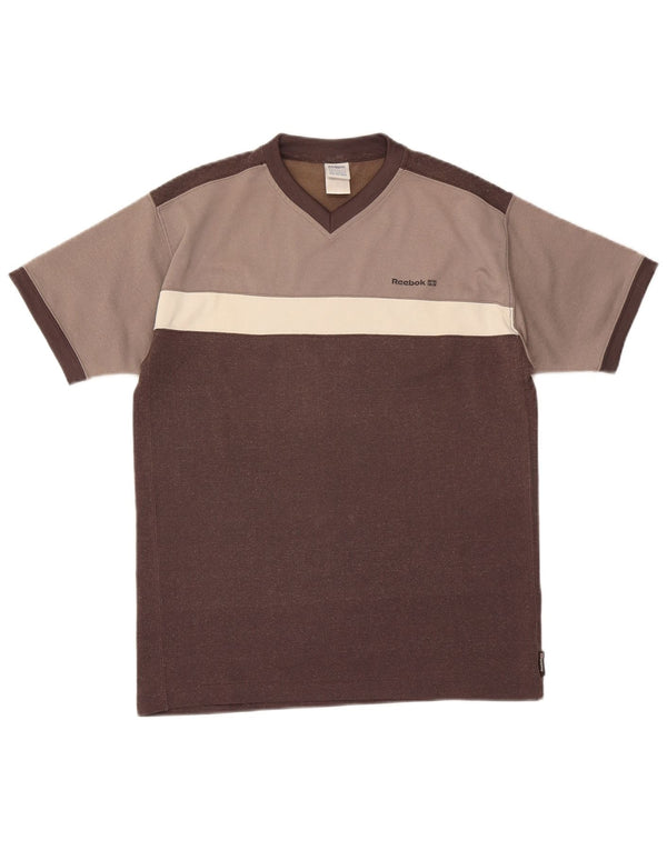 Reebok muška majica kratkih rukava Small Brown Colourblock