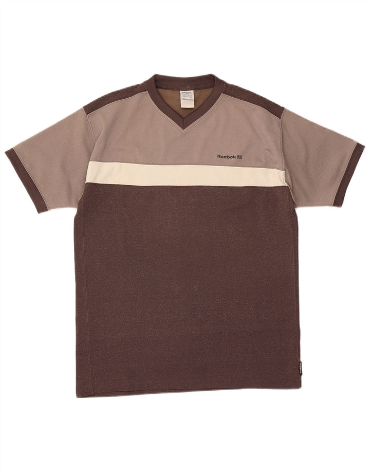 Reebok muška majica kratkih rukava Small Brown Colourblock