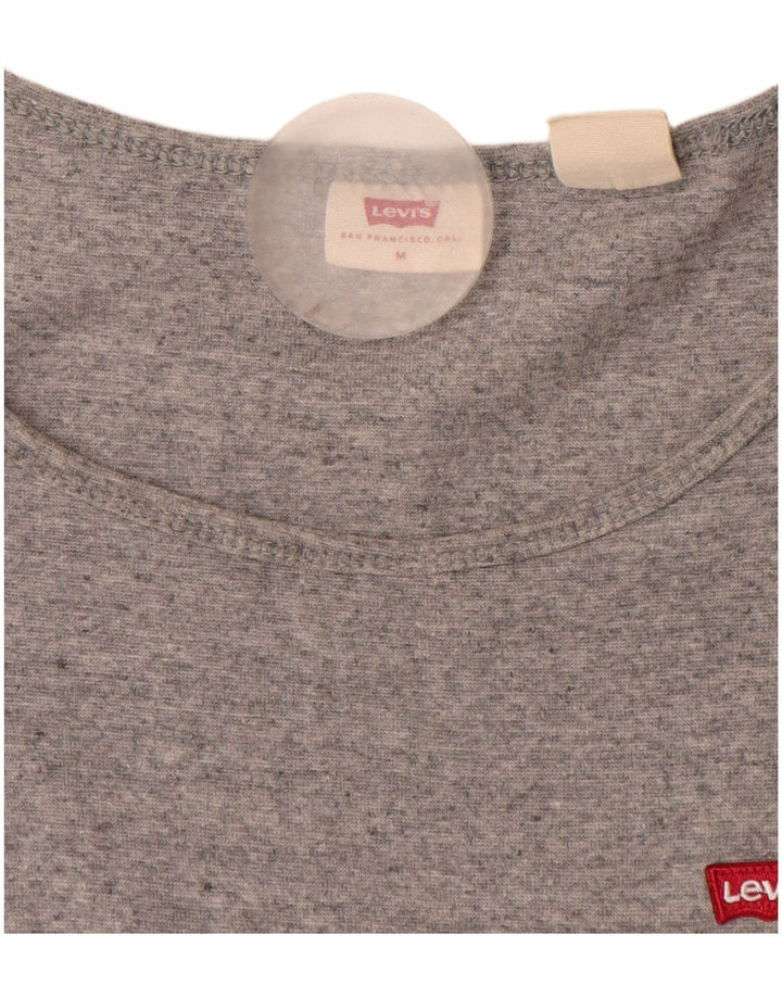 Levi's ženska majica kratkih rukava UK 12 srednje sivi flekasti pamuk