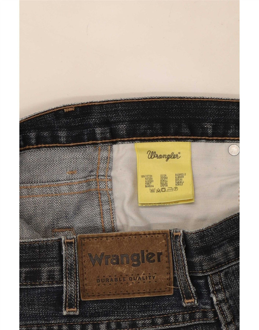 Muške traperice Wrangler Bootcut W31 L32 tamnoplavi pamuk