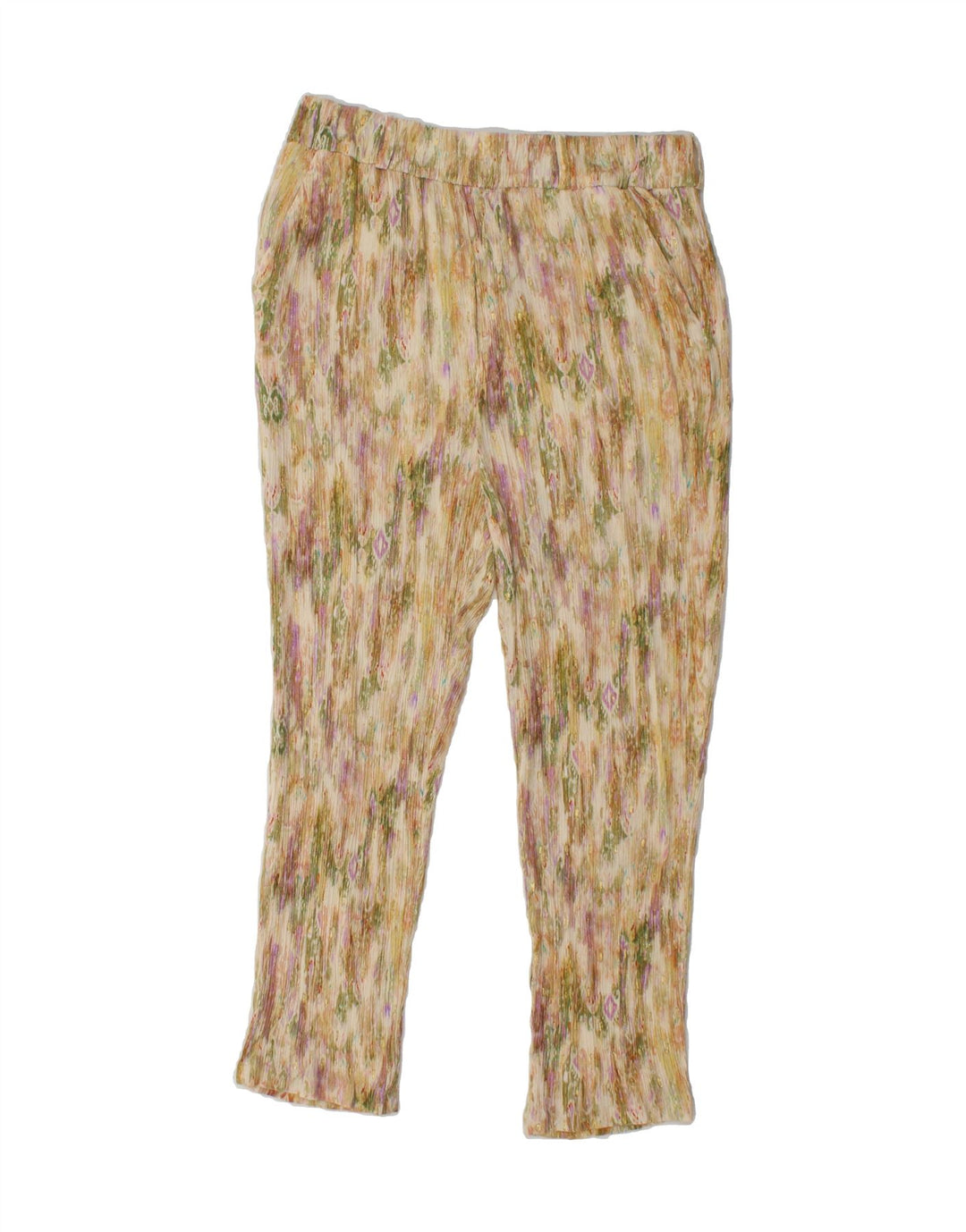 ZARA Womens Slim Capri Trousers Medium W28 L21 Multicoloured Flecked Vintage Zara and Second-Hand Zara from Messina Hembry 