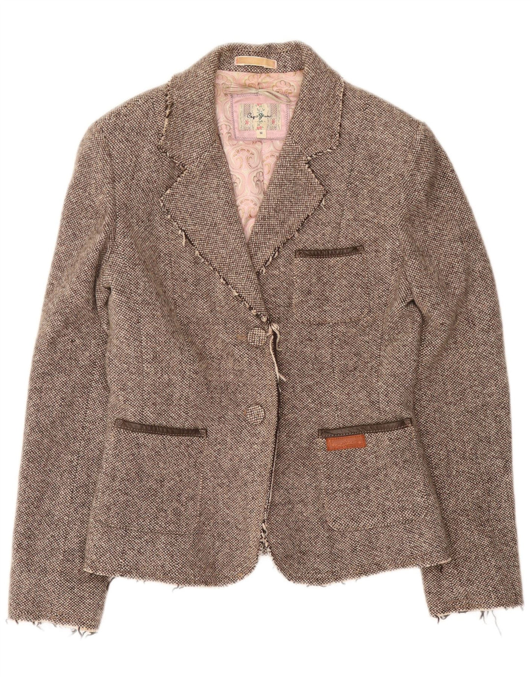 PEPE Jeans Ženska jakna s 2 gumba UK 12 Srednje siva viskoza