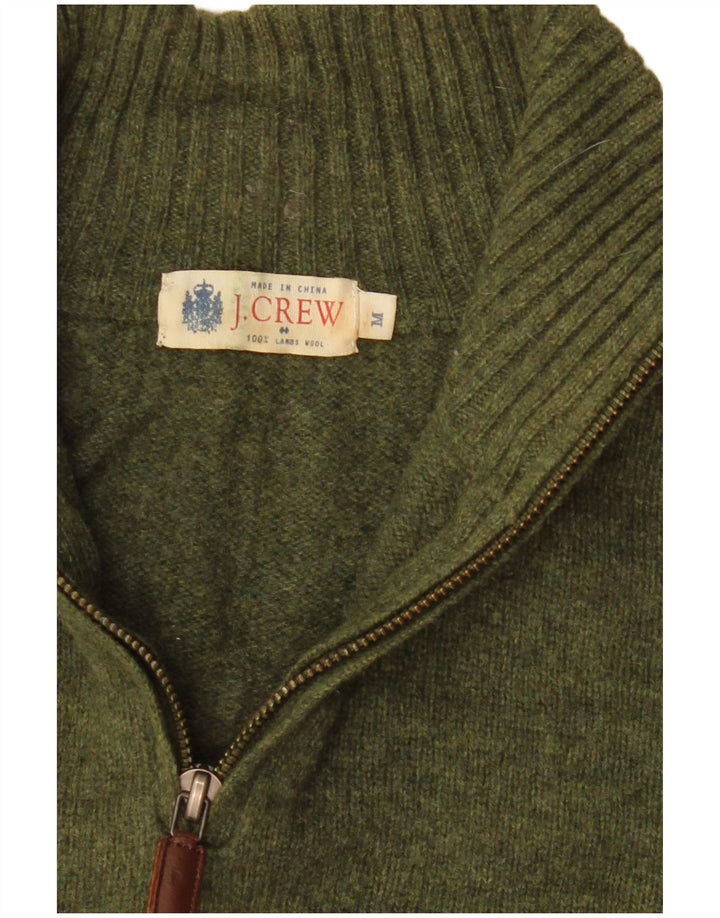 J. Crew muški džemper s izrezom i srednje zelenim vunenim džemperom