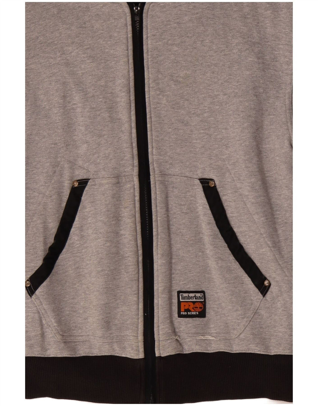 TIMBERLAND muški pulover s kapuljačom na patentni zatvarač, srednje sivi pamuk u blokovima boja