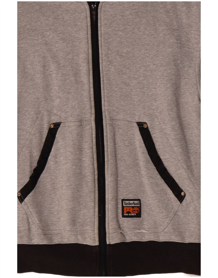 TIMBERLAND muški pulover s kapuljačom na patentni zatvarač, srednje sivi pamuk u blokovima boja