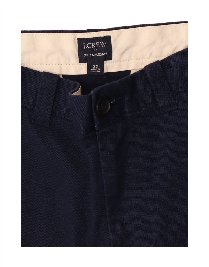 J. CREW Mens Chino Shorts W30 Medium Navy Blue Cotton Vintage J. Crew and Second-Hand J. Crew from Messina Hembry 