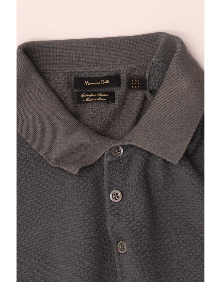 Massimo Dutti muška polo majica srednje sivi pamuk