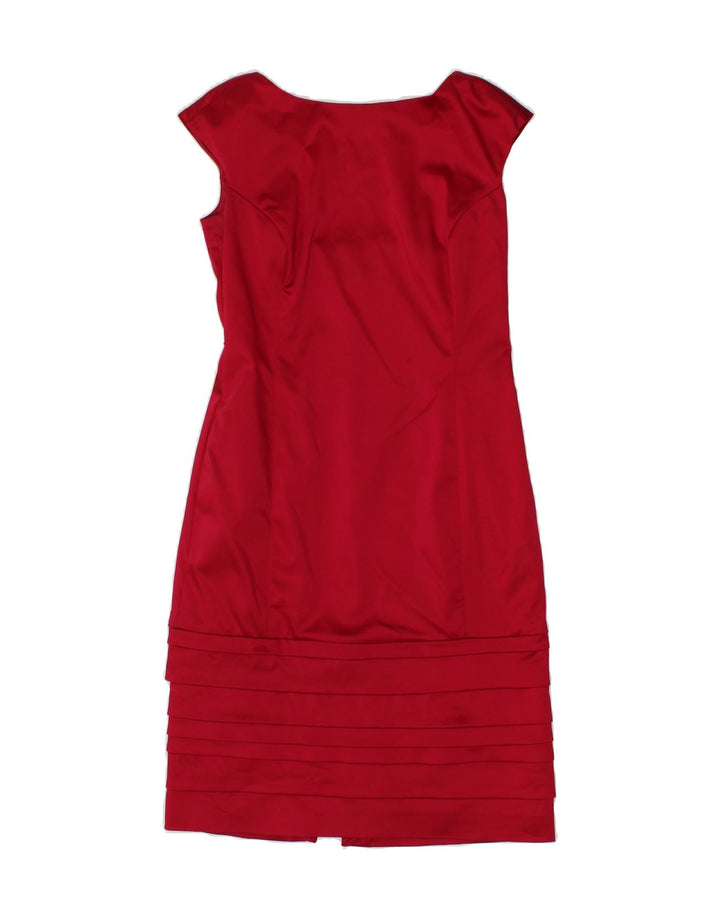 COAST Womens Sleeveless Sheath Dress UK 12 Medium Red Acetate Vintage Coast and Second-Hand Coast from Messina Hembry 
