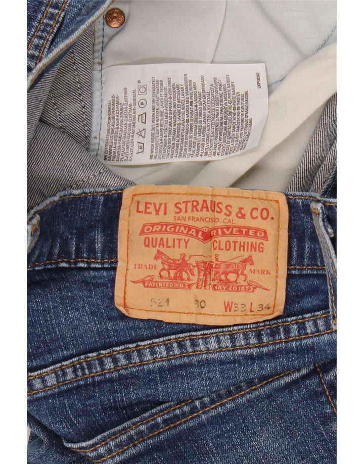 Levi's muške 521 ravne traperice W33 L29 plavi pamuk