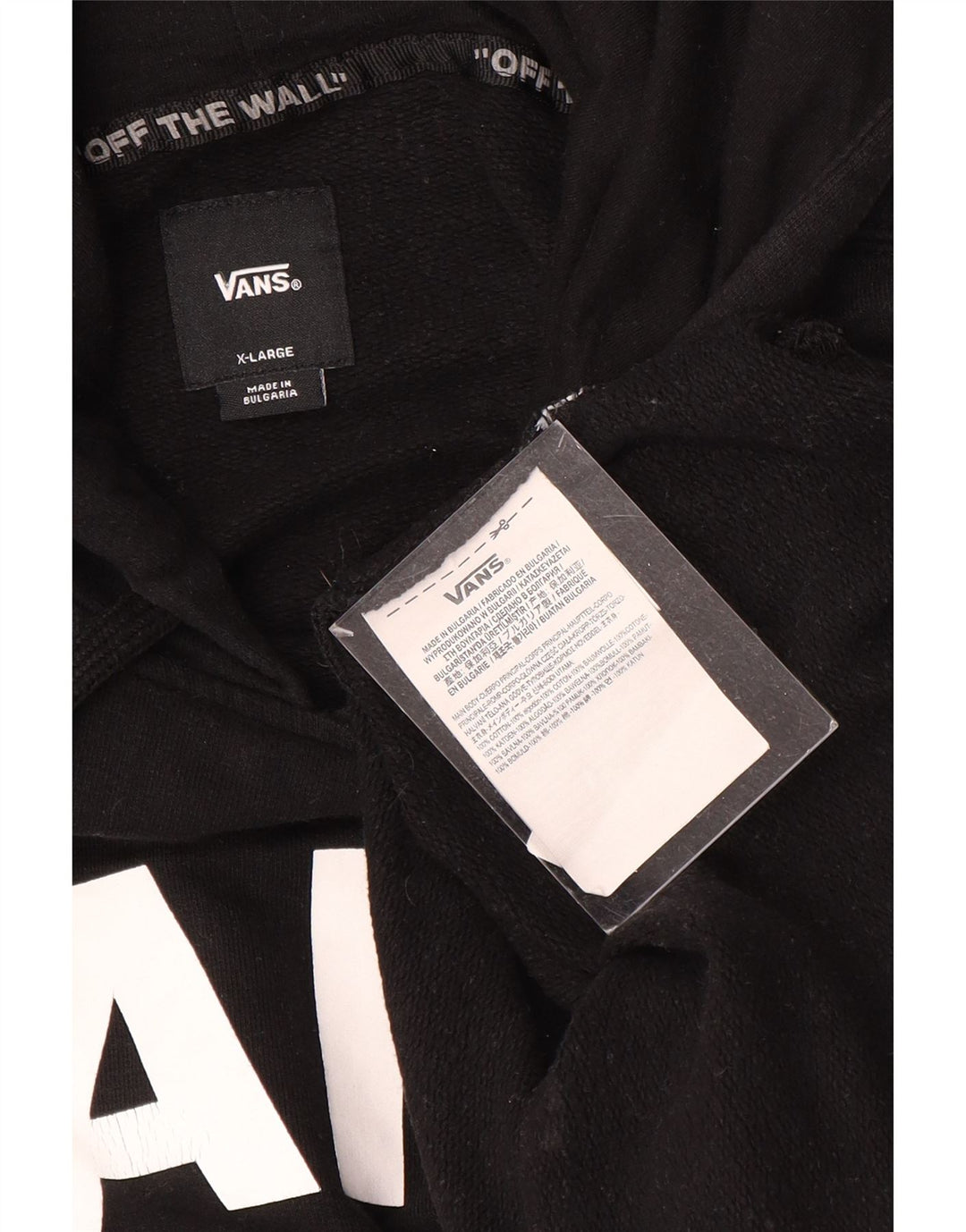 VANS muška majica s kapuljačom XL, crni pamuk