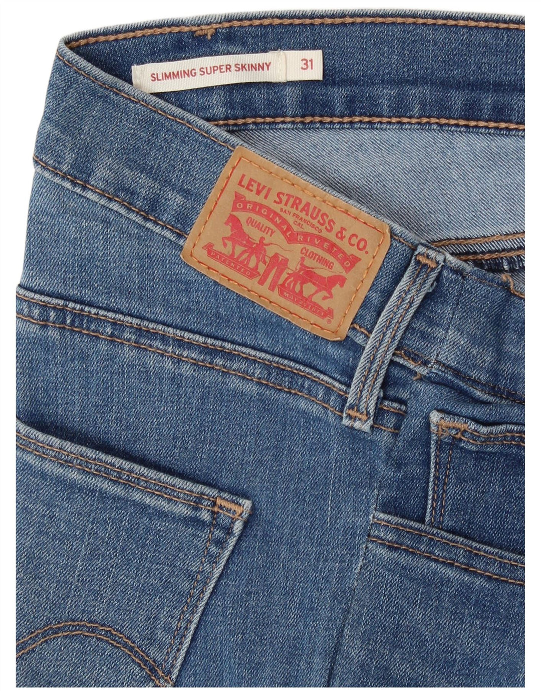 LEVI'S Womens Slimming Skinny Jeans W31 L30 Blue