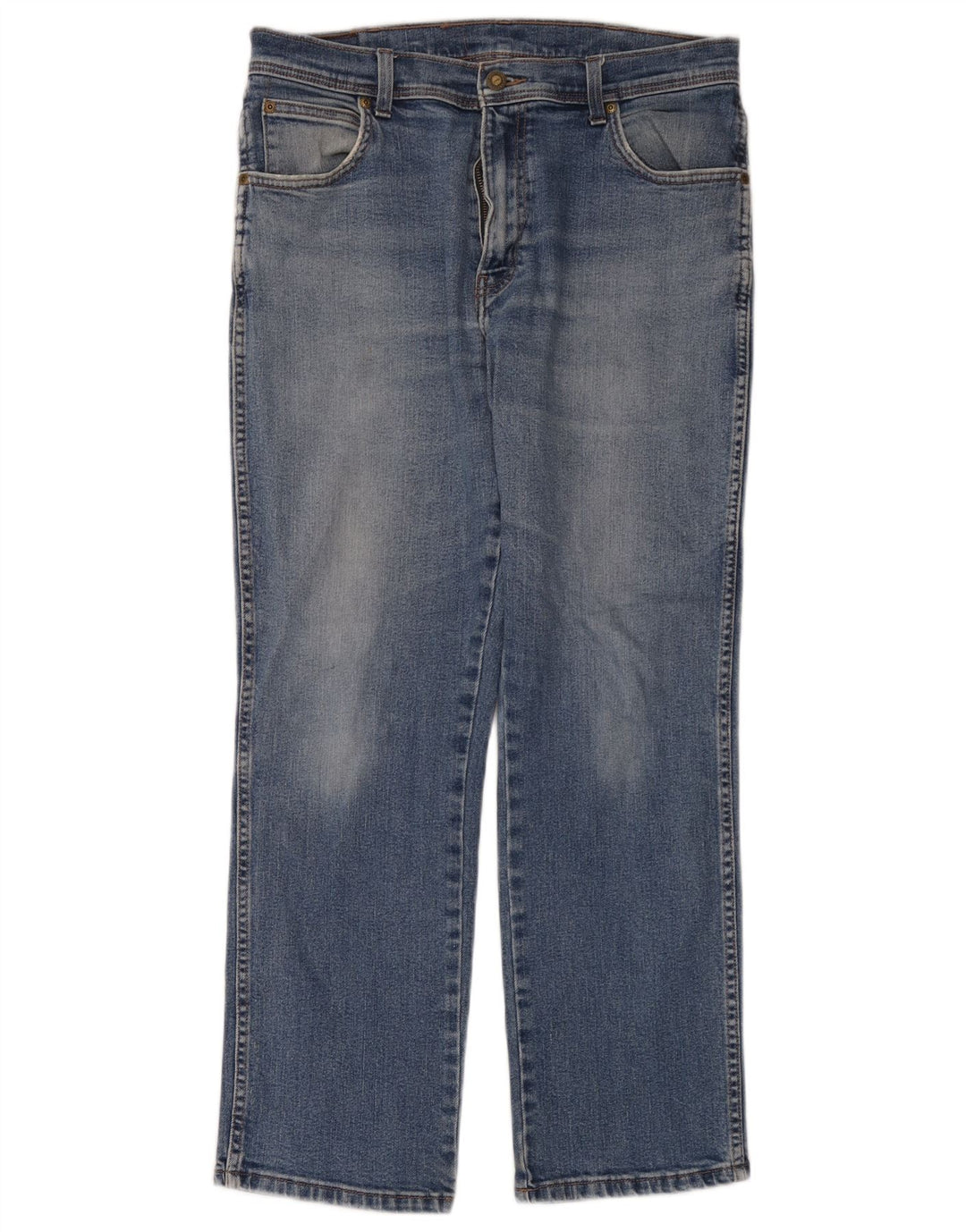 Wrangler muške ravne traperice W34 L30 plavi pamuk