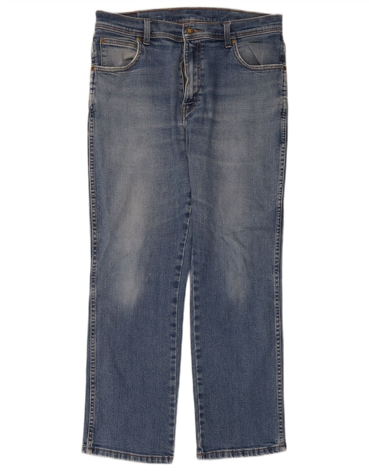 Wrangler muške ravne traperice W34 L30 plavi pamuk