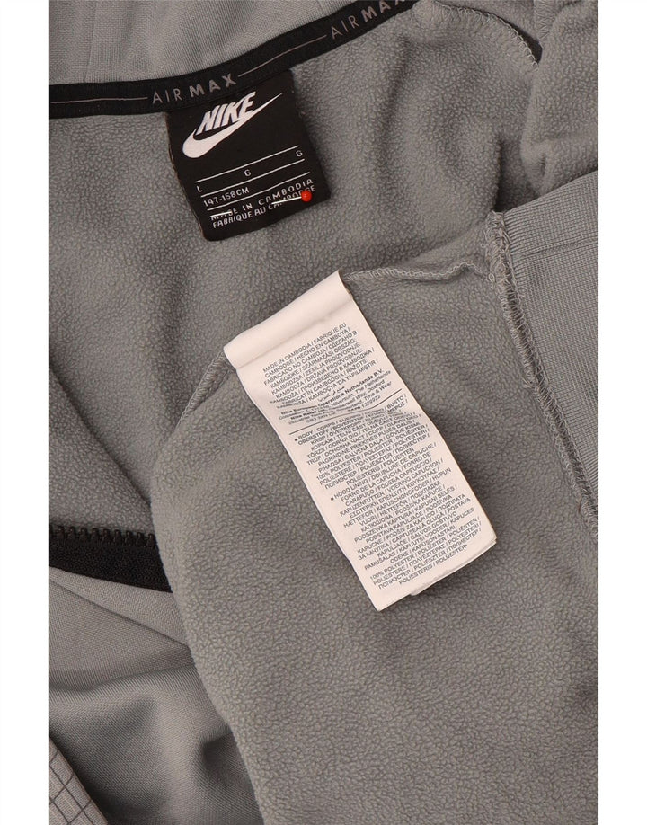 NIKE Boys Graphic Hoodie Džemper 12-13 godina veliki sivi karirani poliester
