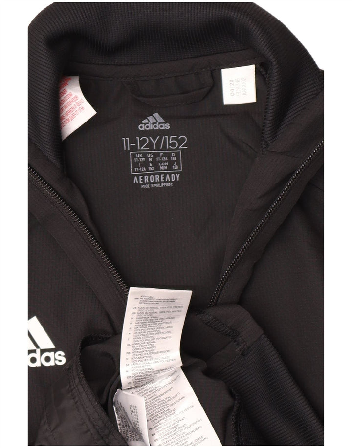 Adidas Boys Aeroready trenirka gornja jakna 11-12 godina crna poliester