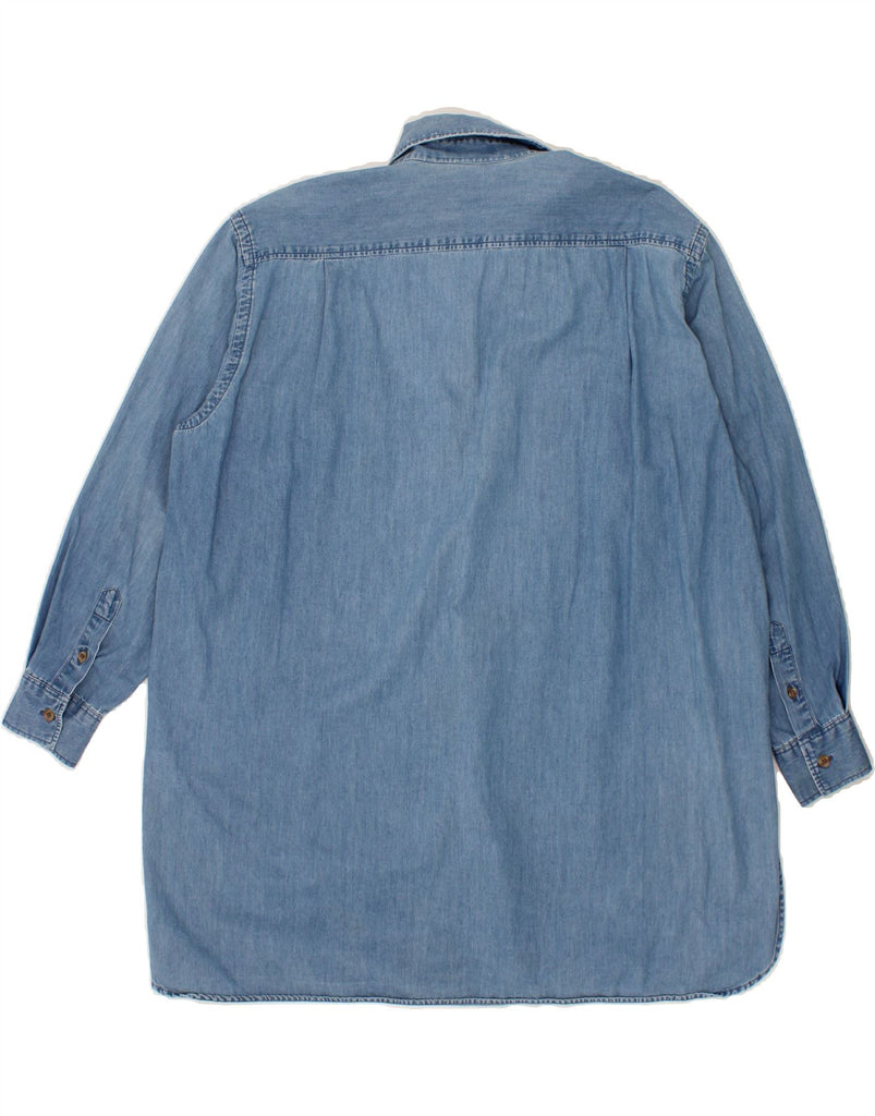 DAKS Womens Long Sleeve Denim Dress UK 12 Medium Blue Cotton Vintage DAKS and Second-Hand DAKS from Messina Hembry 