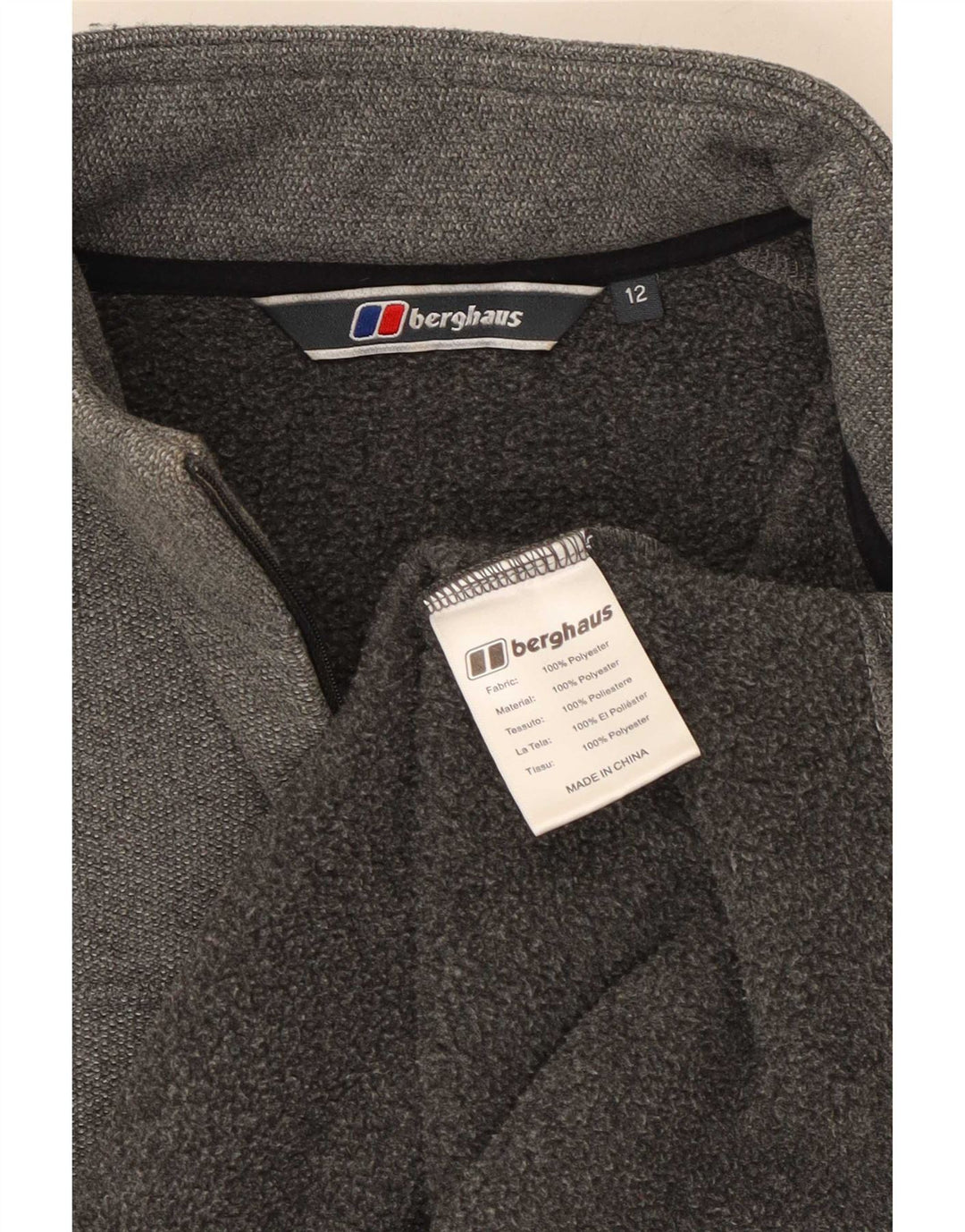 Berghaus Ženska majica s izrezom s patentnim zatvaračem UK 12 srednje sivi poliester
