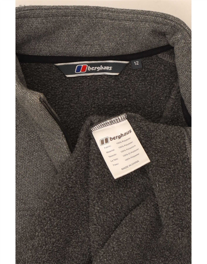 Berghaus Ženska majica s izrezom s patentnim zatvaračem UK 12 srednje sivi poliester