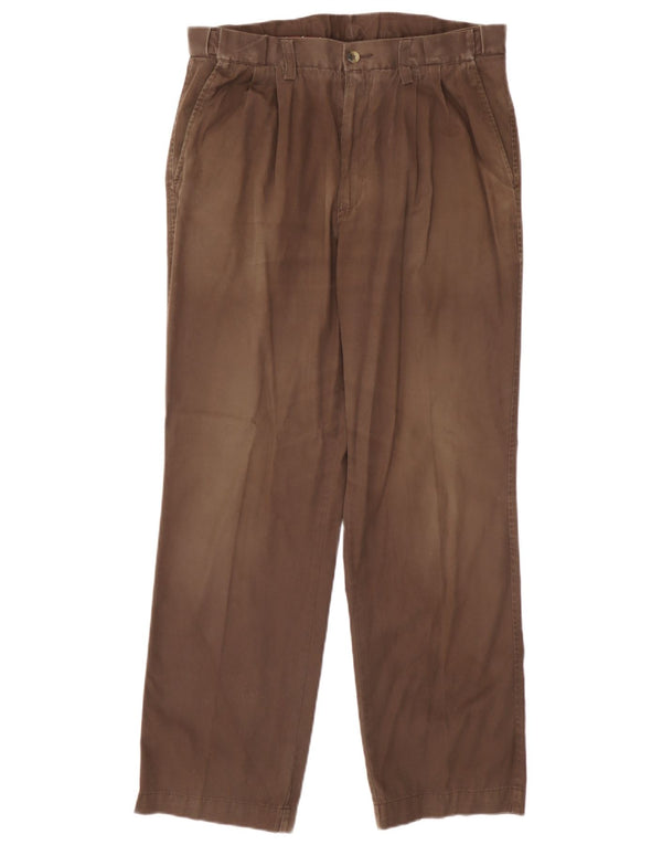 Marks & Spencer ženske chino hlače s štipaljkama Blue Harbor W34 L30 smeđe