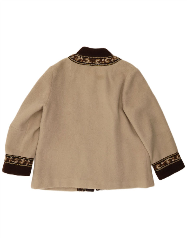 Fjord ženski sako jakna EU 44 XL bež Fair Isle vunena retro boja