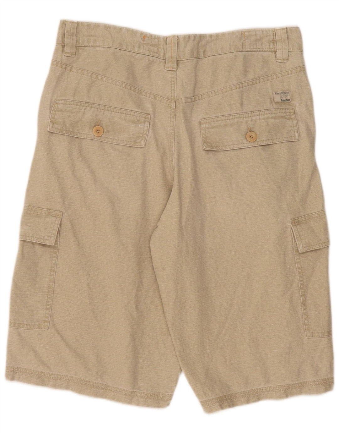 Timberland Mens Cargo Shorts W34 Large  Beige Cotton