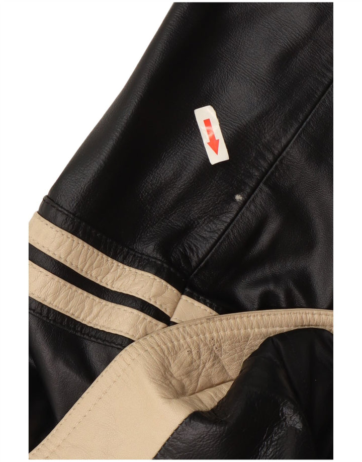 Vintage ženska kožna jakna IT 48 XL crne boje