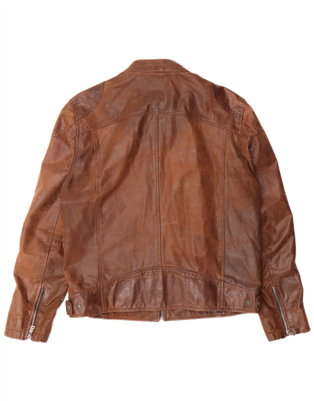 GIPSY muška uska kožna jakna UK 42 XL smeđa koža