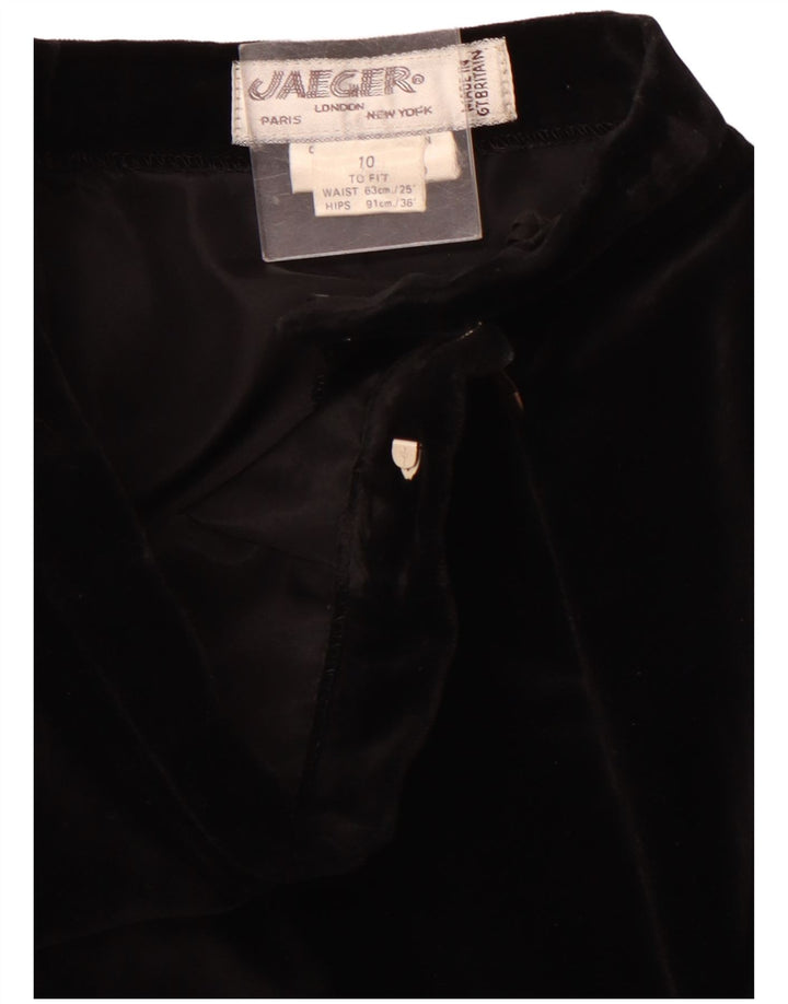 JAEGER ženska maksi suknja visokog struka UK 10 mala W24 crni pamuk