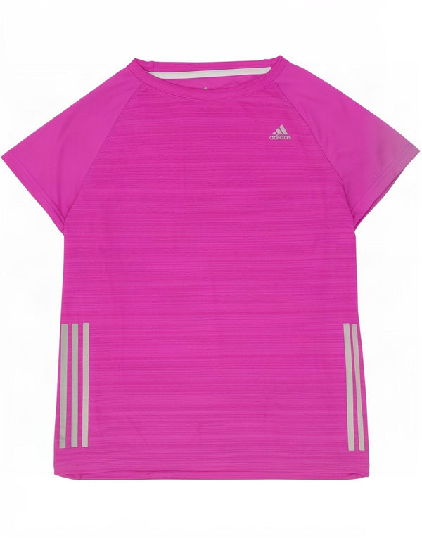 Adidas ženska majica kratkih rukava Climacool UK 16/18 veliki ljubičasti flekasti poliester