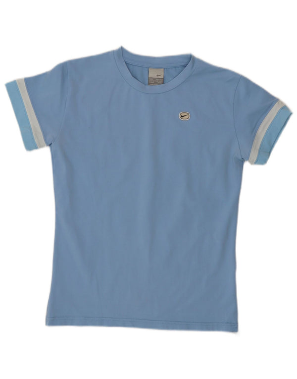 Nike Ženska majica kratkih rukava UK 14/16 Large Blue Colourblock