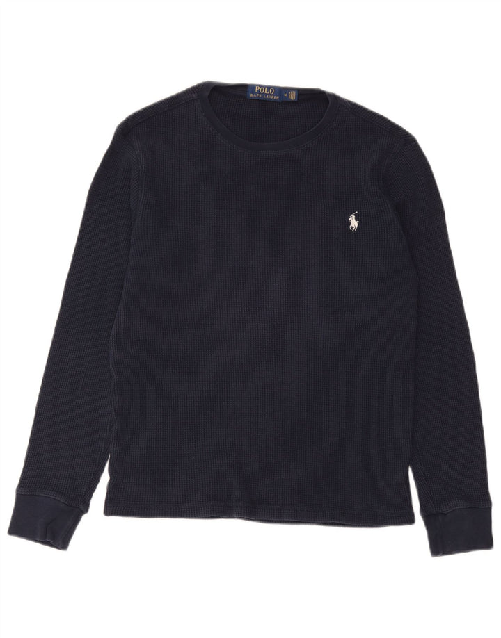 Polo Ralph Lauren muška majica dugih rukava srednje tamnoplave pamučne boje