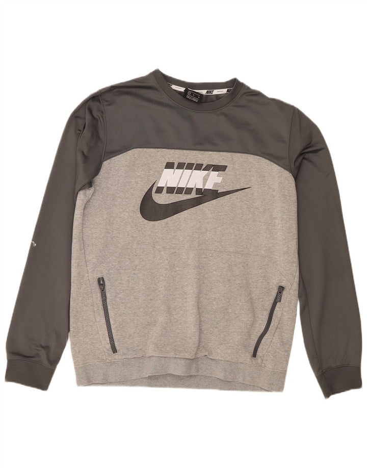 Nike muška trenirka s grafičkim motivima, srednje sivi, pamuk