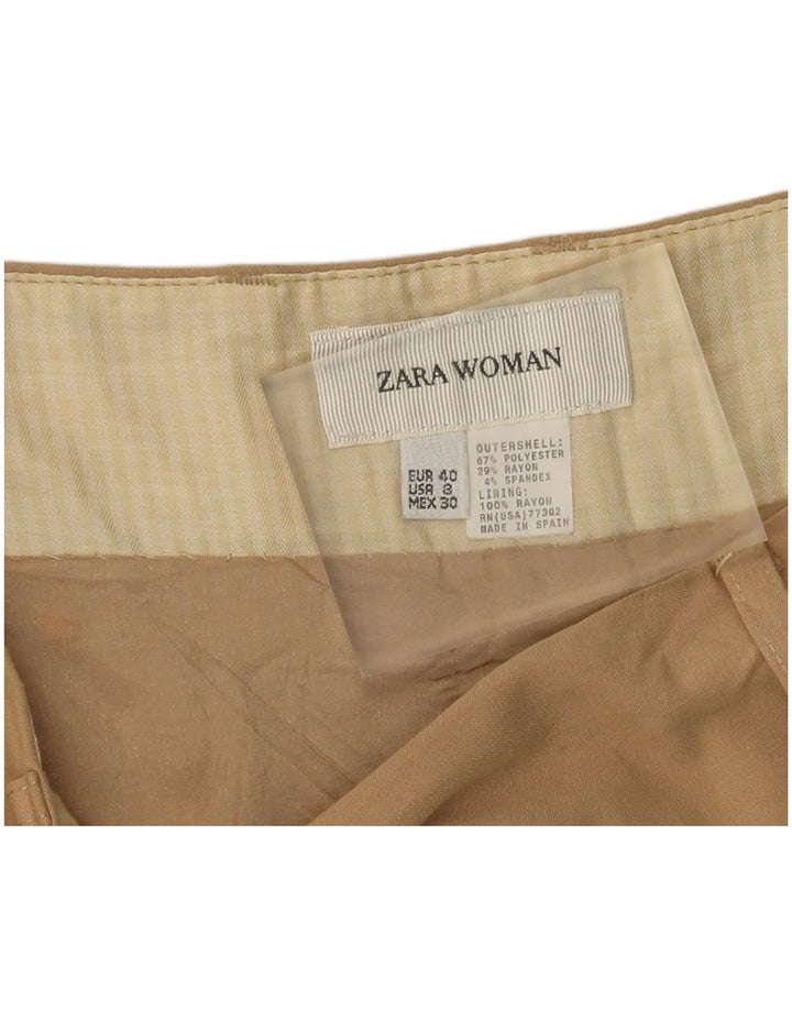 Zara ženska suknja A kroja IT 40 mala W30 kaki poliester