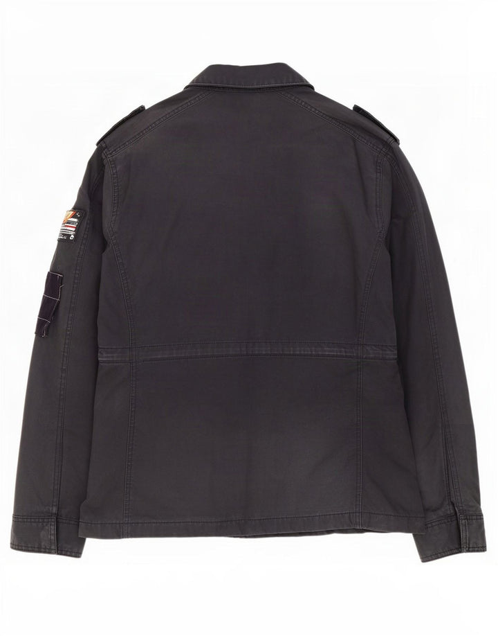 Superdry muška vojna jakna UK 38 Srednje crni pamuk