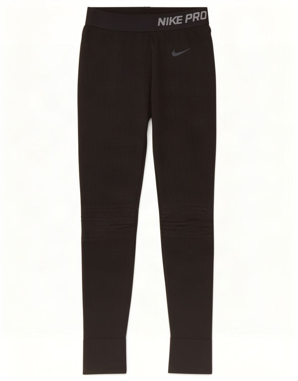 Nike ženske grafičke tajice UK 10 male crne poliesterske