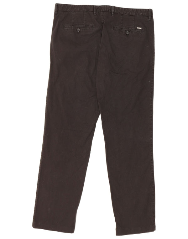 Hugo Boss muške ravne chino hlače W36 L31 crni pamuk
