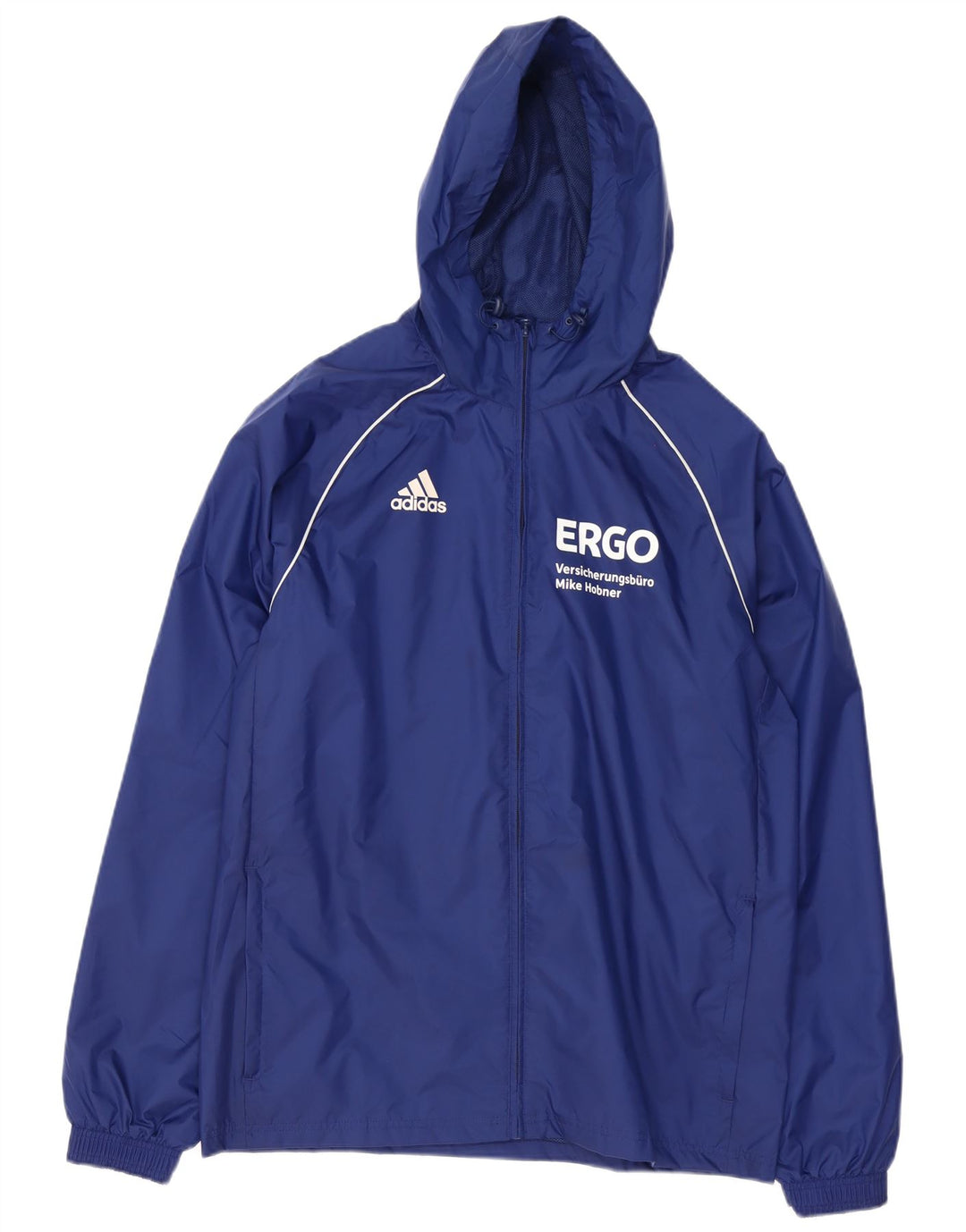 Adidas muška kišna jakna s kapuljačom s kapuljačom UK 38 srednje tamnoplava poliester