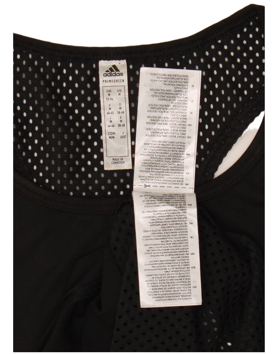 ADIDAS ženski grafički prsluk UK 12/14 srednji crni poliester