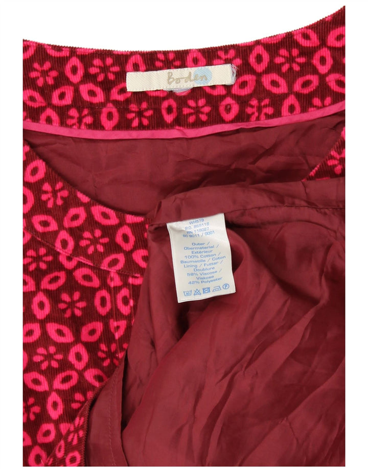 Boden ženska plašt haljina od samta UK 8 Mala ružičasta cvjetna pamuk