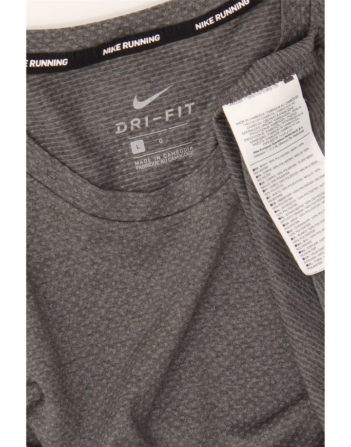 Nike Dri Fit majica kratkih rukava, veliki sivi poliester